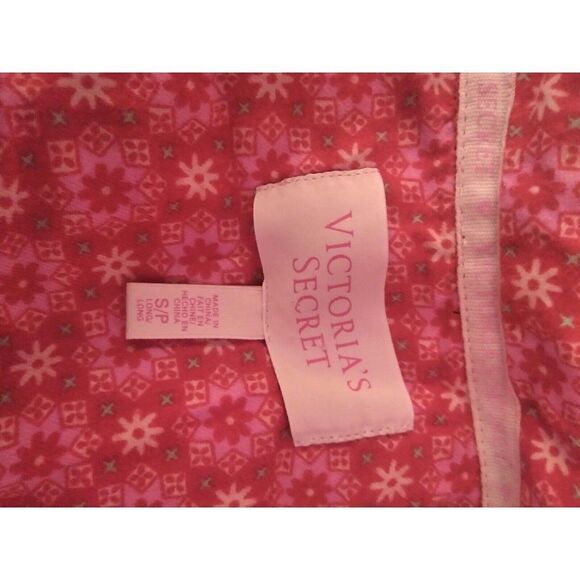 Victoria‘s Secret Printed Flannel Long PJ Red/PiNk Plaid Size Small - Picture 4 of 9